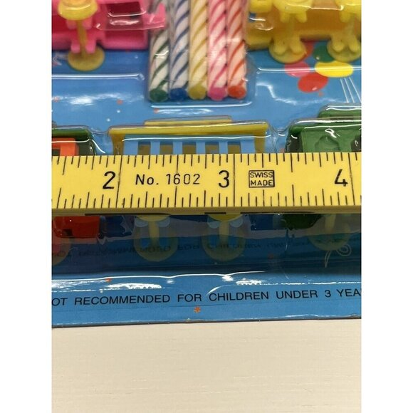 Novelty Candle Holder Kids Birthday Cake Topper Train Boats Bear clowns 4 packs - Picture 9 of 14